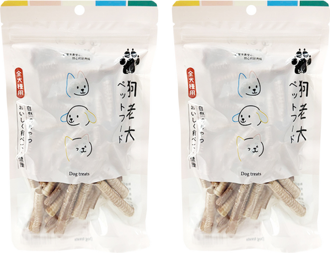狗老大 成犬用寵物零食, 2個, 香脆鴨氣管, 60g