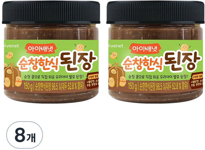 아이배냇 순창 한식 된장, 8개, 150g, 8개