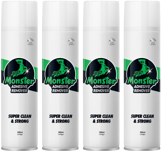 몬스터겔 초강력 끈끈이 접착제 테이프 자국 차량 스티커 제거제 300ml, 4개