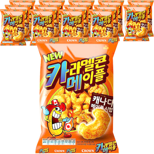 크라운 카라멜콘 메이플, 74g, 15개