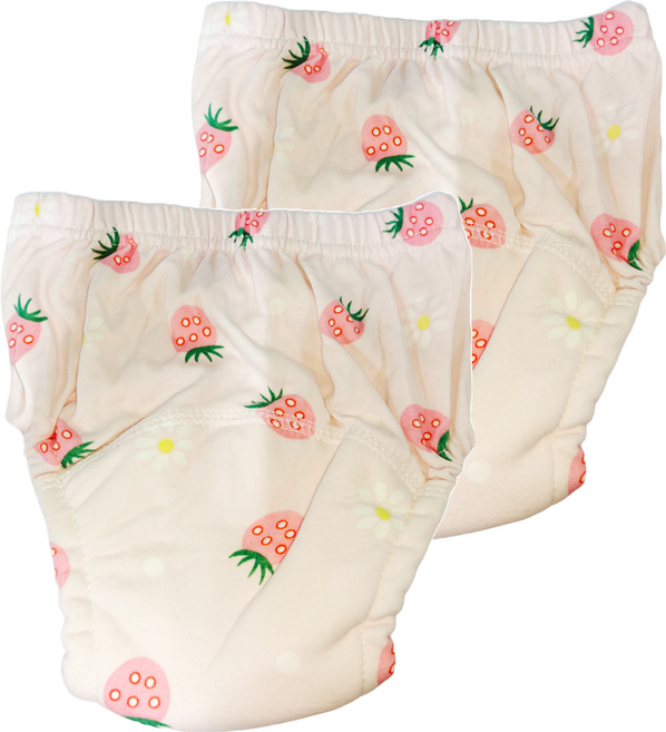 PUKU 藍色企鵝 Summer夏日練習褲 棉質 彈性腰圍 側邊加強防護, 草莓, 2件