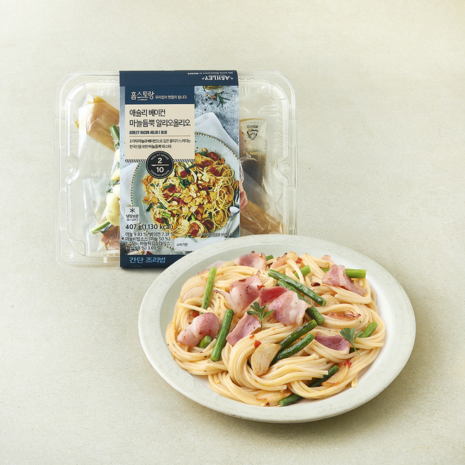 애슐리 베이컨 마늘듬뿍 알리오올리오 밀키트 2인분, 407g, 1개