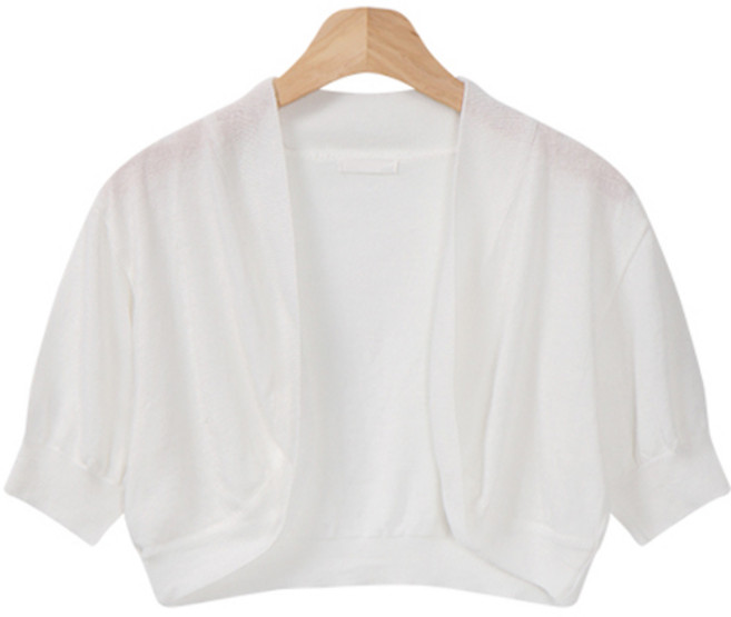 레몬소울 여성용 터버 뱀부 볼레로 크롭 가디건