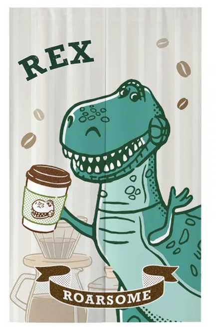 TOY STORY 玩具總動員 迪士尼半開式布簾 門簾 台灣製造, 咖啡抱抱龍