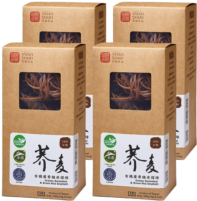 源順食品 有機蕎麥糙米糆條, 240g, 4盒