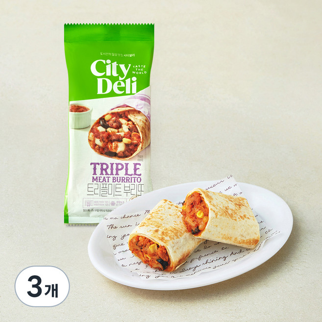 삼립 트리플 미트 부리또, 120g, 3개