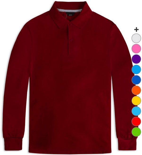 M.N.C 基本款30支網眼布翻領長袖Polo衫 MDLT794UN