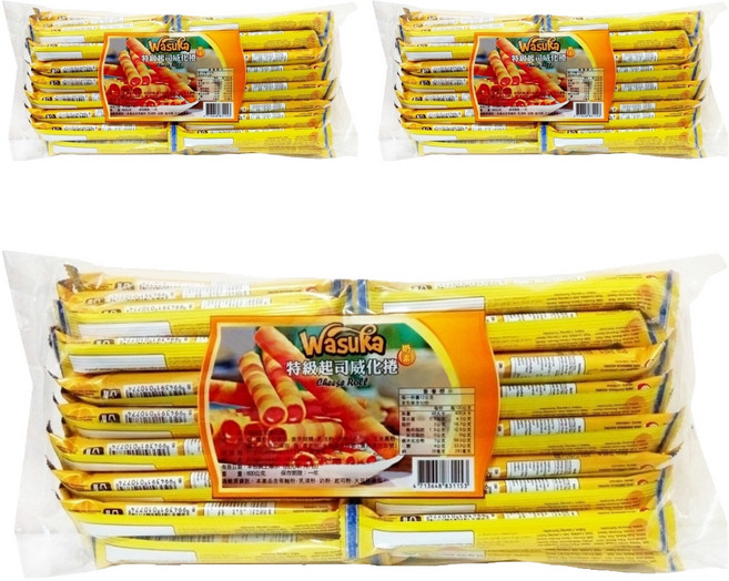 Wasuka 起司威化捲, 600g, 3袋