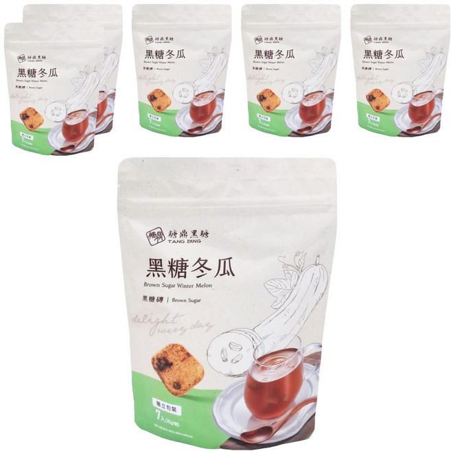 糖鼎 黑糖磚 黑糖冬瓜, 30g, 7個, 6袋
