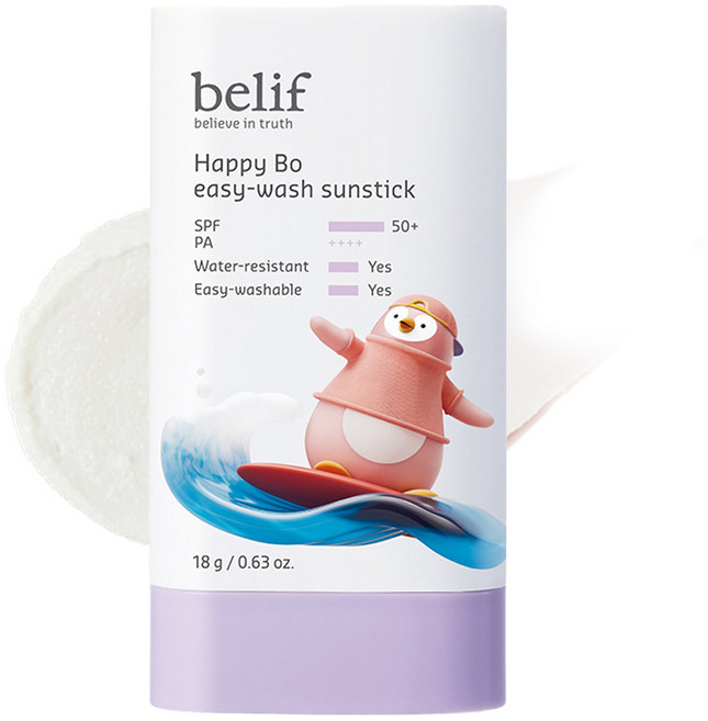 빌리프 유아용 해피 보 이지워시 선스틱 SPF50+ PA++++, 18g, 1개