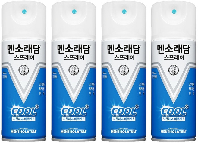 멘소래담 쿨 스프레이 175ml, 1개입, 4개