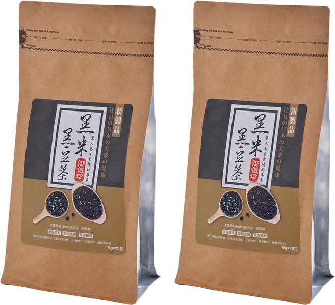 御復珍 黑米黑豆茶, 9g, 20包, 2袋