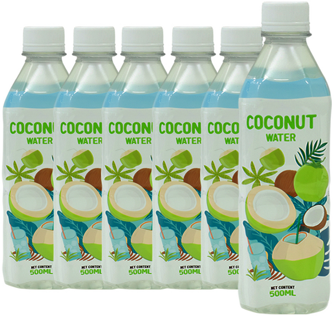 탄도 RFC 코코넛 워터 100%, 500ml, 6개