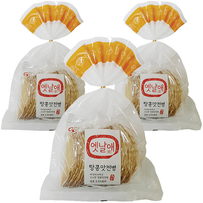 청우식품 옛날애 땅콩전병, 250g, 3개