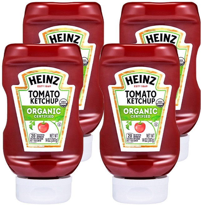 하인즈 유기농 토마토케찹, 397g, 4개