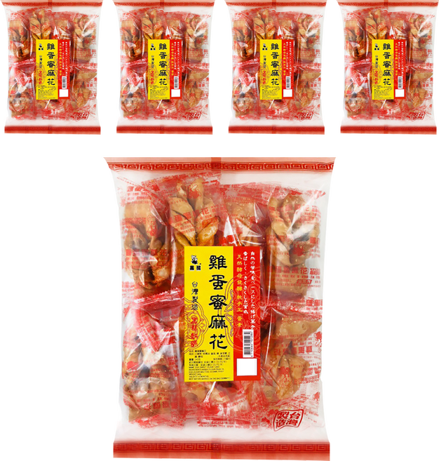 黑熊 雞蛋蜜麻花, 180g, 5袋