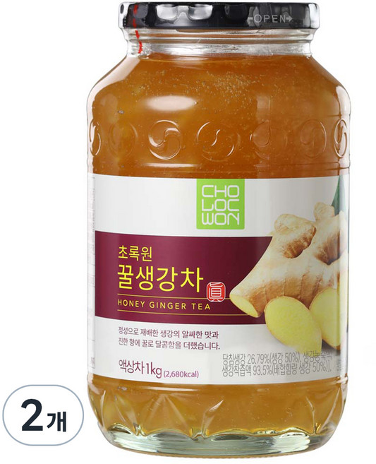 초록원 꿀생강차, 1kg, 1개입, 2개