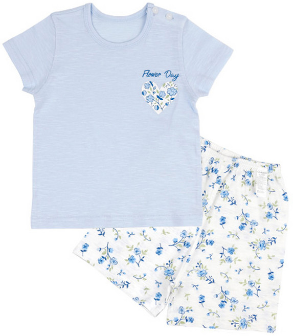 Maykids 女童款花盛開竹節棉5分褲家居套裝