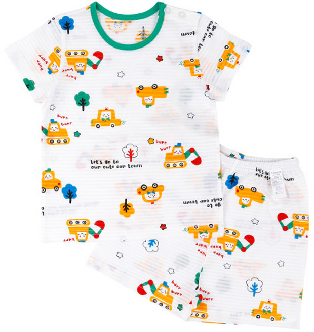 메이키즈 남아용 통기성 크레파스카 5부 변화지 상하의 세트