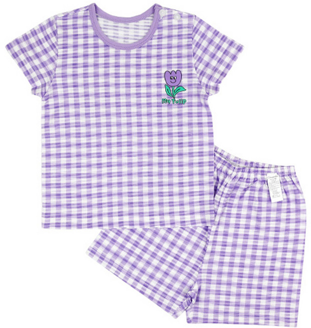 메이키즈 여아용 러브튤립 5부 변화지 상하의 세트