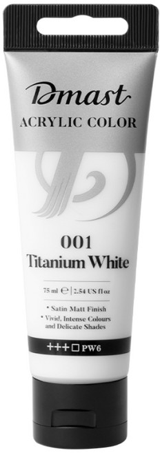 디마스트 전문가용 아크릴 물감 001 Titanium White, 75ml, 1색