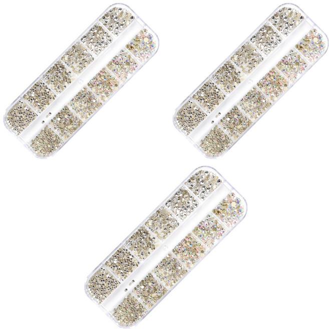 메이브라운 네일스톤 실버 오펄 12종 혼합키트 M03122, 혼합 색상, 3세트