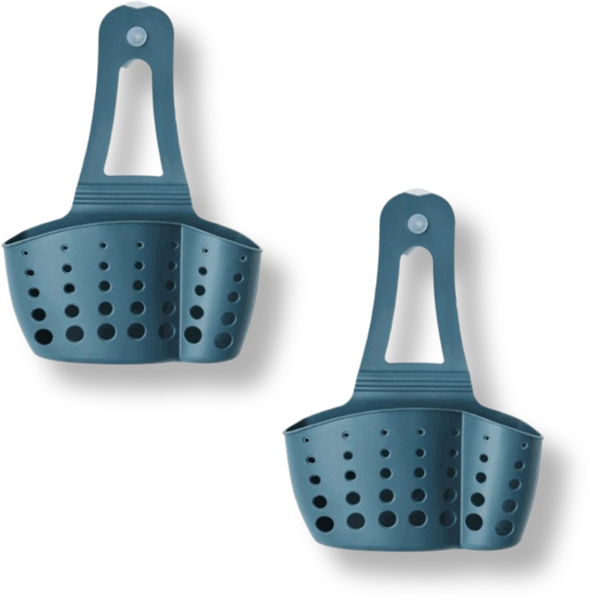 라임리빙 흡착형 고리형 다목적 걸이형 바구니, 블루, 2개