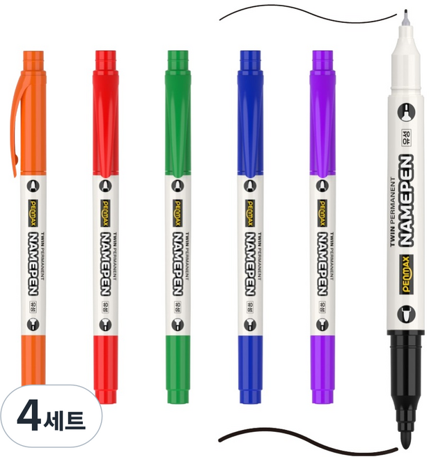 PENMAX 雙頭油性筆 6支組 312, 混合色