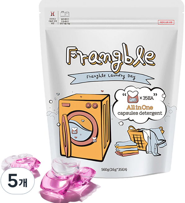 프랑블 올인원 캡슐세제, 35개입, 5개