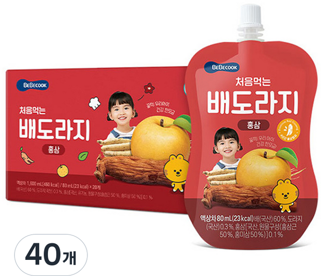 BEBECOOK 寶寶初食梨桔梗兒童飲品, 80ml, 40個