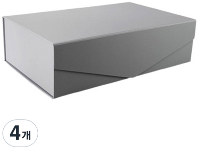 이홈베이킹 튼튼한 접이식 자석상자 대, 연그레이, 4개