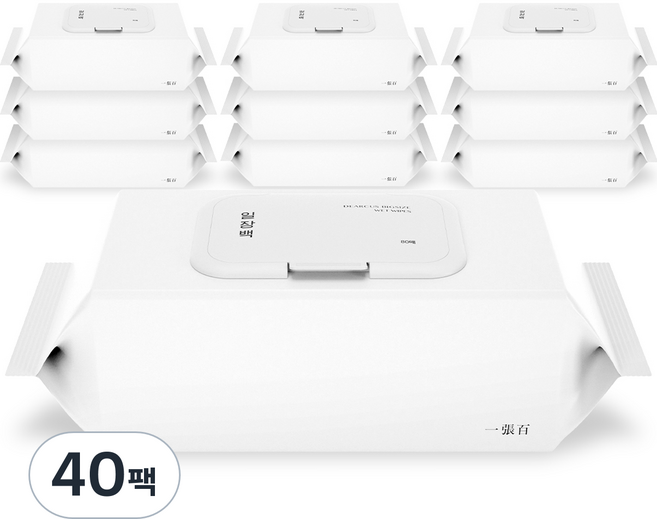 디어커스 일장백 물티슈 캡형, 80매, 40개