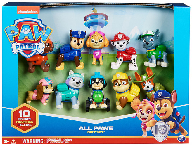 汪汪隊立大功狗狗全員出動收藏玩偶禮盒 10個, 1組