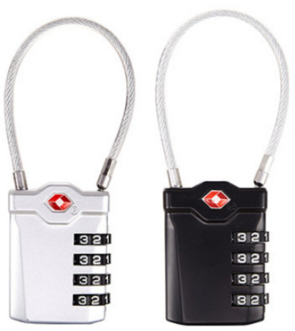 오니안 TSA 4 안전 다이얼자물쇠 블랙 + 실버, 1세트