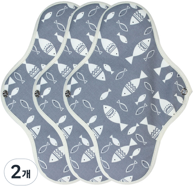 위즐리 면 생리대, 대형, 3개입, 2개