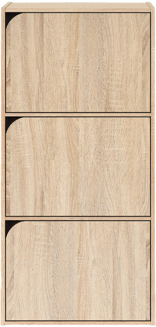 HOPMA 合馬家具 斯麥三門收納櫃 12kg 歐盟E1等級塑合板, 淺橡木