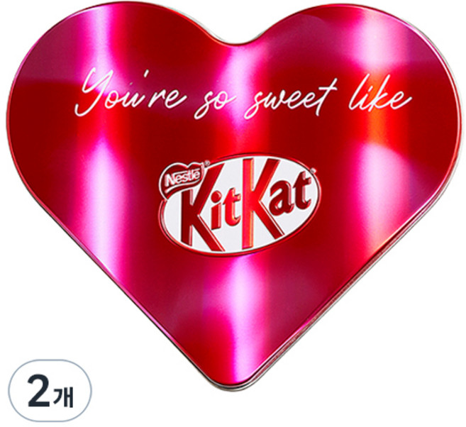 KitKat 프리즘 하트틴 케이스 초콜릿, 170.5g, 2개