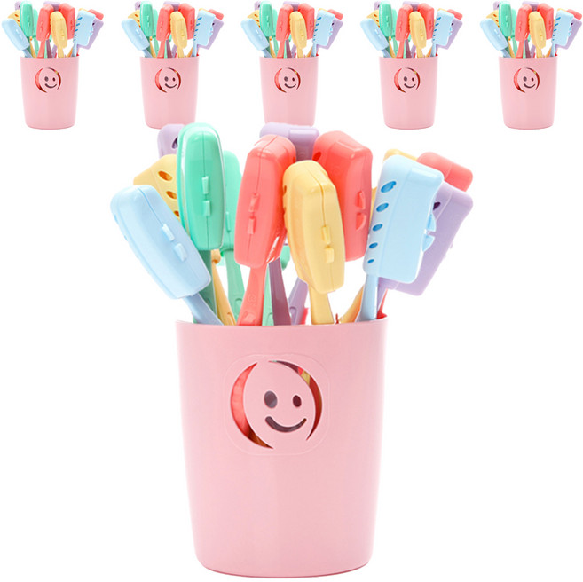 왕타 칫솔 바스켓 앤 커버 10p + 걸이 5p + 칫솔10p + 바구니 랜덤 발송, 10개입, 6세트