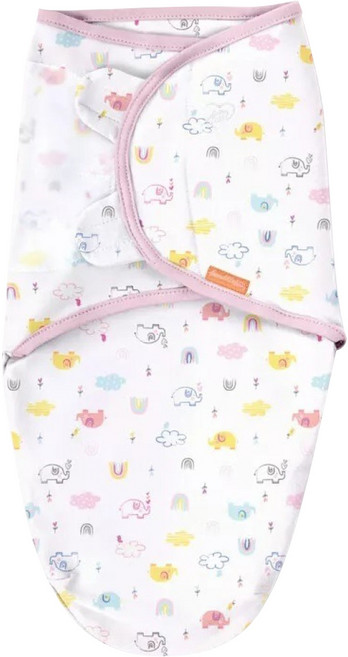 SwaddleMe 原創舒眠包巾 0~3個月以下 3.5~6.4kg, 彩虹 + 小象, 1個