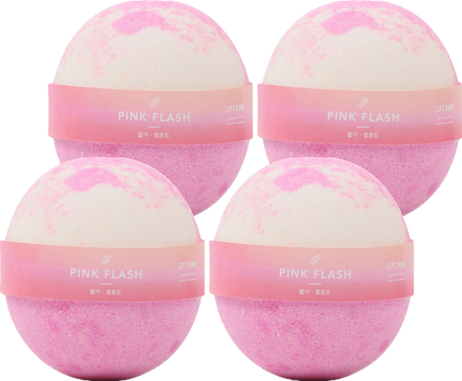 랩스밤 입욕제 바스밤 핑크플래쉬 딸기청포도향, 4개, 140g