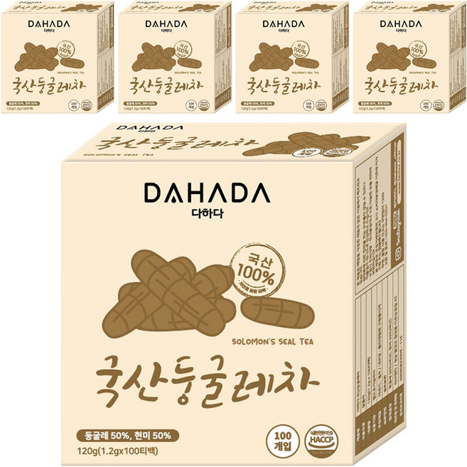 다하다 국산둥굴레차, 1.2g, 100개입, 5개