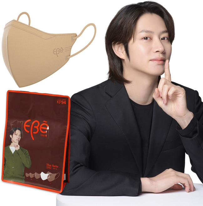 이비에 더세로 마스크 대형 KF94 + 향균파우치 세트, 30개입, 1개, 베이지