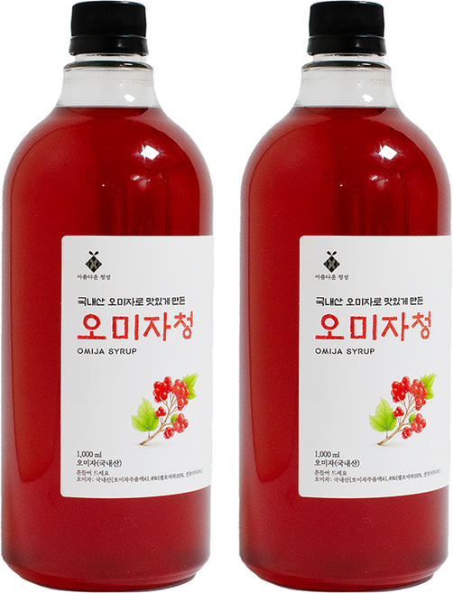 아름다운정성 오미자청, 2개, 1개입, 1L