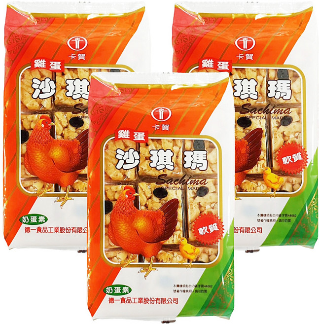 卡賀 雞蛋沙琪瑪, 180g, 3袋