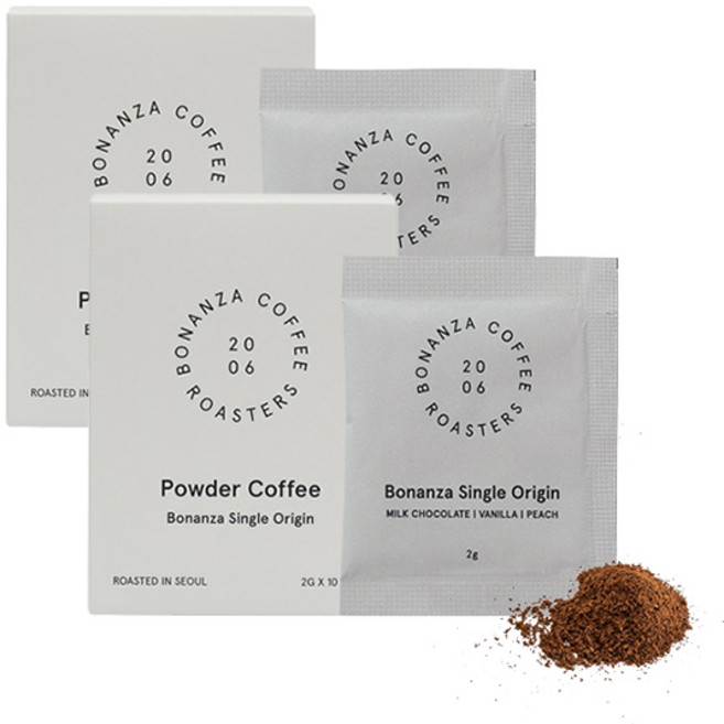 보난자커피 싱글 오리진 파우더 원두커피스틱, 2g, 2개, 10개입