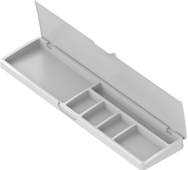 코스넬 키보드 마우스 수납 기능 레더 손목 받침대, 화이트, 1개