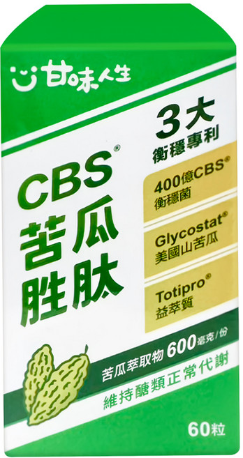 thB 奕心生醫科技 甘味人生 CBS 苦瓜胜肽, 60顆, 1盒