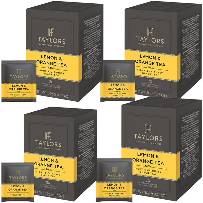 TAYLORS 泰勒茶 檸檬香橘風味紅茶茶包, 2.5克, 80個