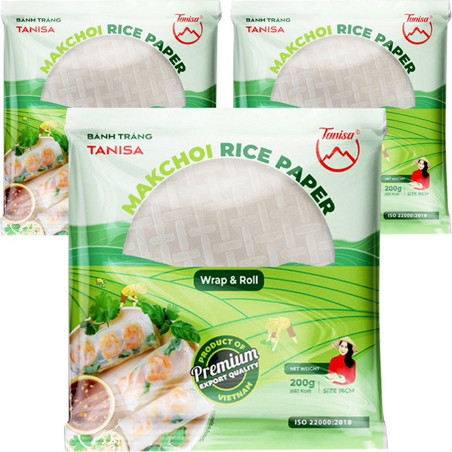 타니사 막초이 라이스 페이퍼, 200g, 3개
