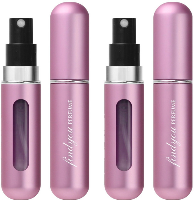 파인듀 향수 공병 5ml, 핑크 무광, 2개